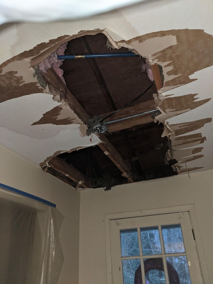 Ceiling collapse from hidden leak